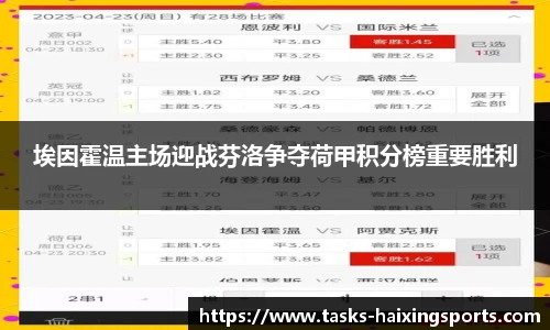 埃因霍温主场迎战芬洛争夺荷甲积分榜重要胜利